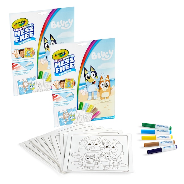 Color Wonder Coloring Pad & Markers, Bluey, 2PK